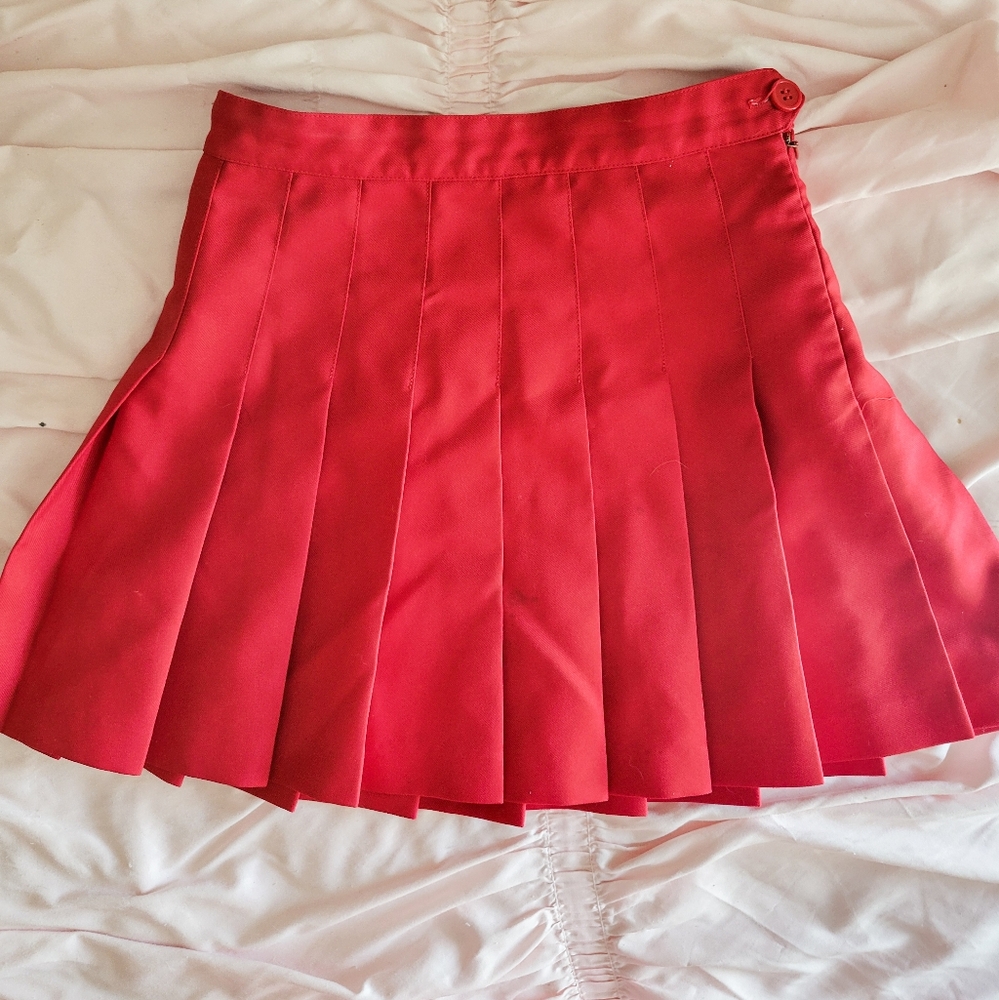 American Apparel Red Tennis Skirt